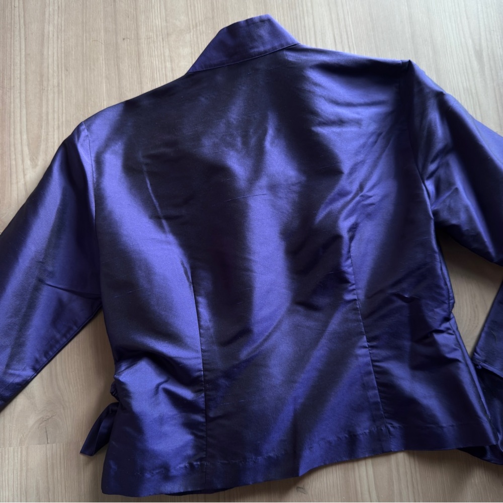 Allison Taylor Deep Purple Silk Blouse - Picture 7 of 7